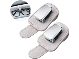 2 Pack Aro Universal para Óculos no Visor do Carro (bege)