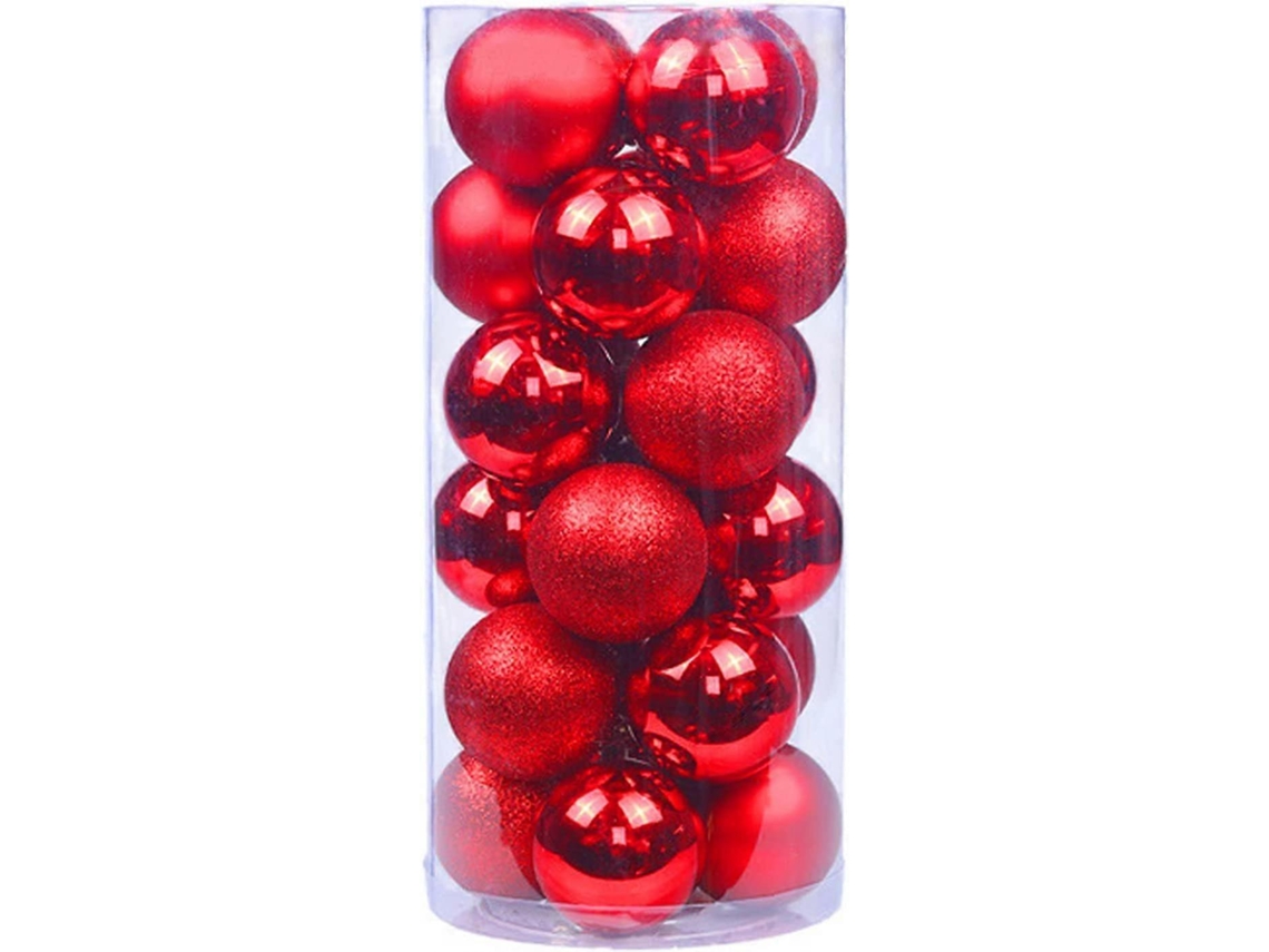 Enfeites Para Árvore De Natal, 24 Bolas De 6 Cm Olysi Shop