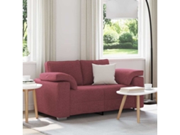 Vidaxl Sofá De Dois Lugares Vinho Vermelho 160 Cm Tecido