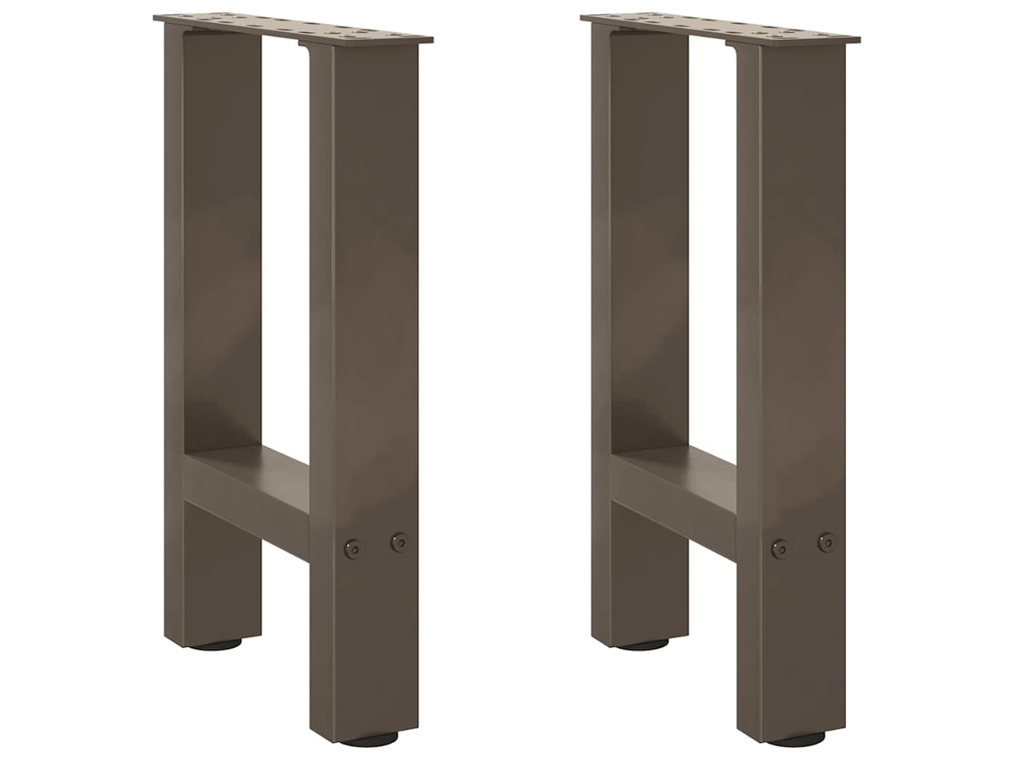 Vidaxl Pés Para Mesa De Centro Em Aço Natural, 2 Peças, 28x(42-43) Cm, Aço