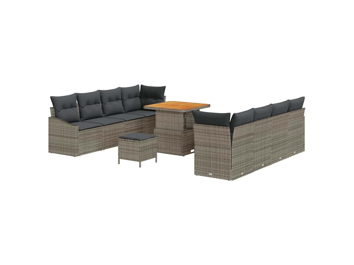 Maison Exclusive - Conjunto De Sofá De Jardim Com Almofada 11 Pcs Cinzeto