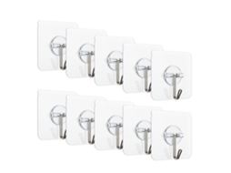 10pcs Ganchos Autoadesivos Transparentes S/MARCA