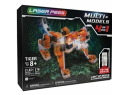 Blocos de Construção LASER PEGS Red Tiger - 4 in 1 (Idade Mínima Recomendada: 8 anos - 216 Peças)
