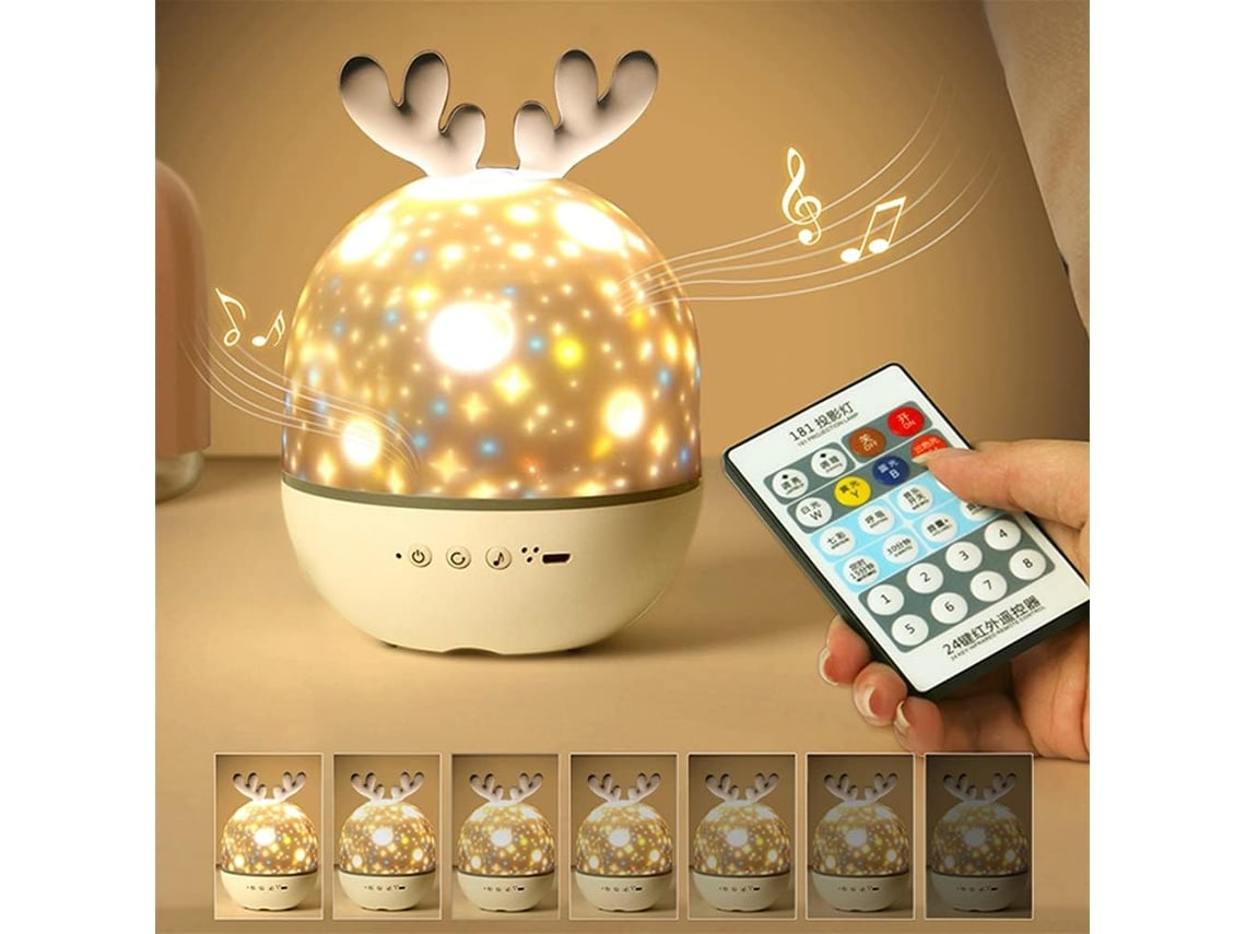 Projetor de Luz Cervo Musical com Controle Remoto Inclui 6 Conjuntos de  Slides | Worten.pt