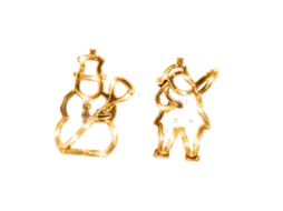2Pcs Luzes de Ventosa de Janela-Boneco de Neve + Papai Noel AURUM