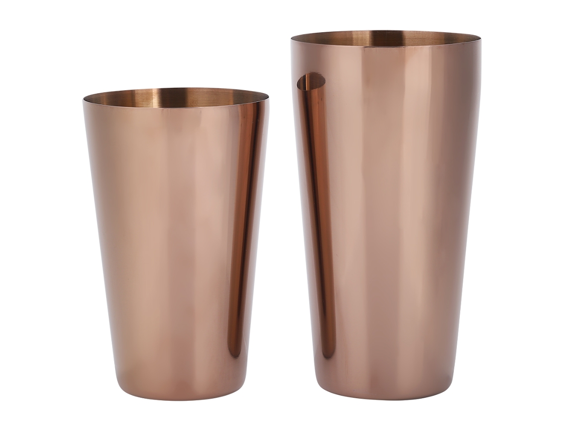 Conjunto de Coqueteleira em Aço Inoxidável 304 Rosa Dourado | S/MARCA