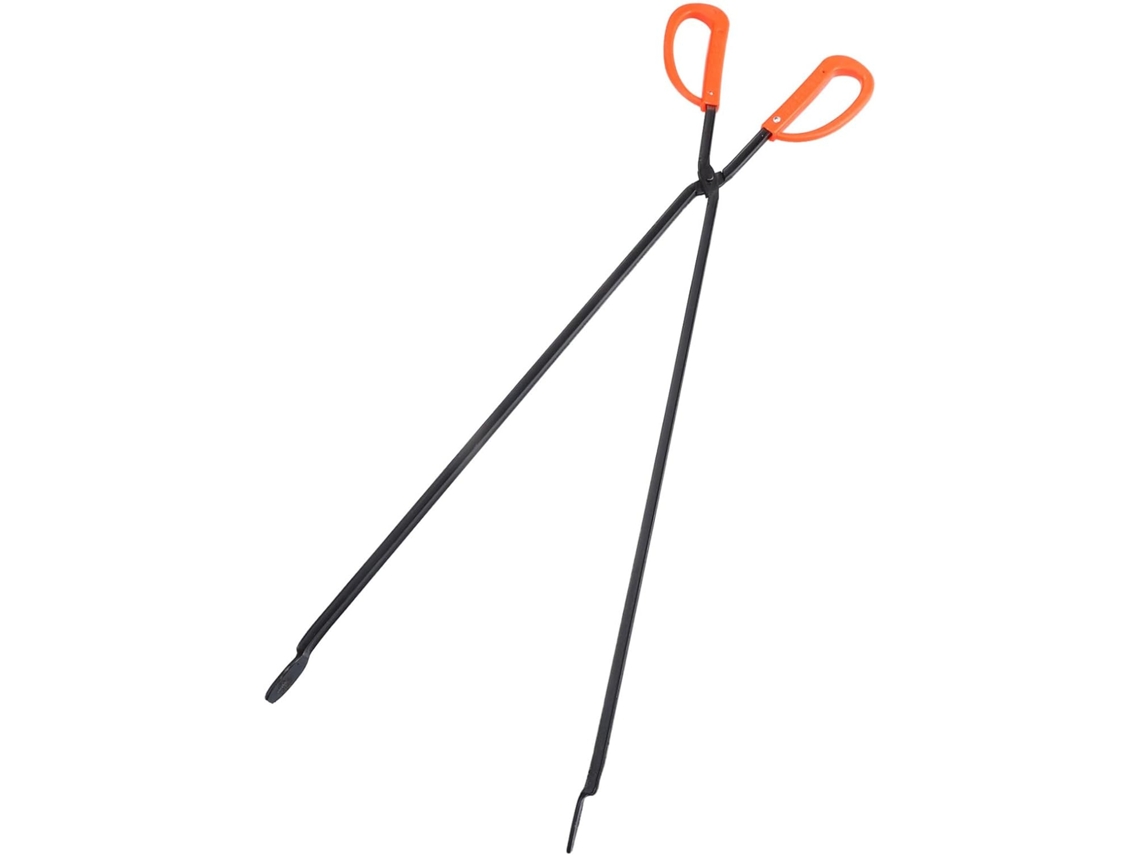 Pinça Para Churrasco E Coleta De Resíduos Jardim, Em Ferro Resistente, 60cm, Ideal Para Uso Externo Em Grelhas E