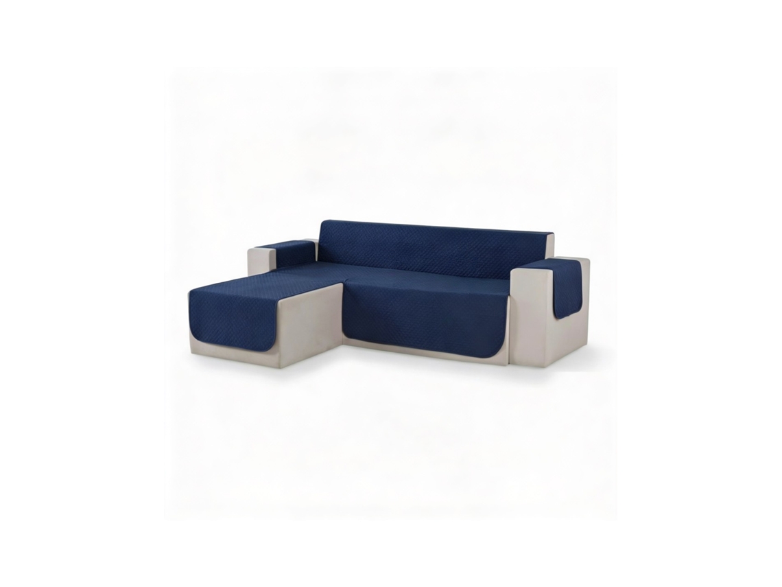Capa De Sofá Acolchoada Chaise Esquerda 200, Cinza Antracite