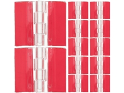Toddmomy Conjunto De 12 Mini Dobradiças Autoadesivas Acrílico, 25x35mm, Para Artesanato, Portas De Armários E Tampas