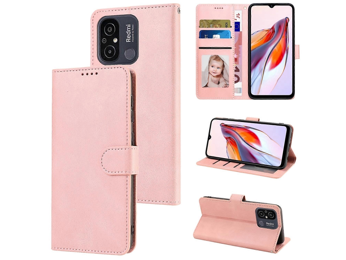 Capa Para Celular Xiaomi Redmi 12c / Poco C55 Fantasy Com Textura De Couro De Bezerro E Toque De Pele.