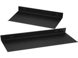 Suporte De Parede Para Banheiro Em Metal Preto Com 2 Prateleiras Retangulares 20cm E 30cm, Para Montagem Na Parede