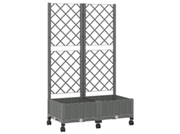 Conjunto 1 Cama Elevada Vidaxl Cinzento-claro Polipropileno (80 X 40 X 131,5 Cm)