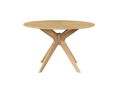 Mesa de jantar redonda design de carvalho 120 cm Dielli MILIBOO