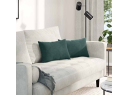 Vidaxl Travesseiros De Sofá 2 Pcs Verde-escuro 50 X 30 Cm