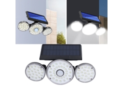 Kit de 4 luminárias solares para exterior com 12 Leds AQUAFORGE