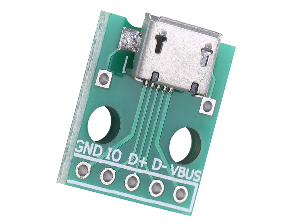 Laxiscreed Adaptador De Placa Micro Usb Fêmea Para Dip Com 5 Pinos Para Prototipagem