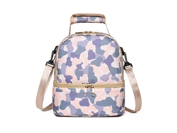 Mochila térmica multifuncional de camada dupla, à prova d'água e isolada para resfriar leite materno e mamadeiras.
