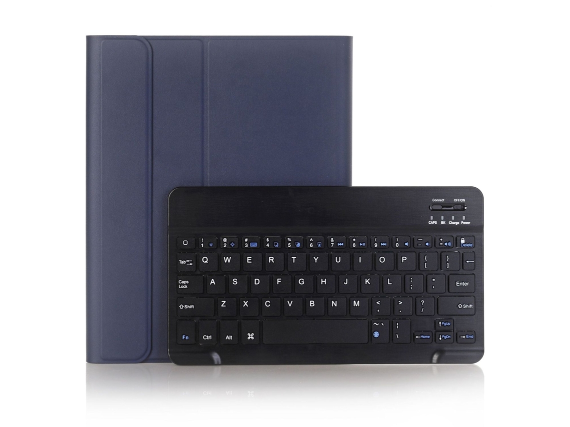 Capa Com Teclado Bluetooth Compatível Com Ipad 2020/2019 - 10,2"/air 3/pro 10,5", Retroiluminada, Cor Azul