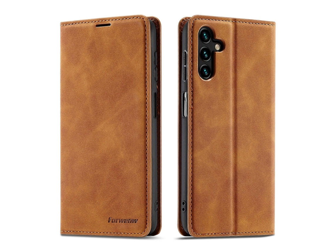 Capa De Couro Com Forte Magnetismo Para Samsung Galaxy A13 5g Forwenw Dream Series Oil Edge