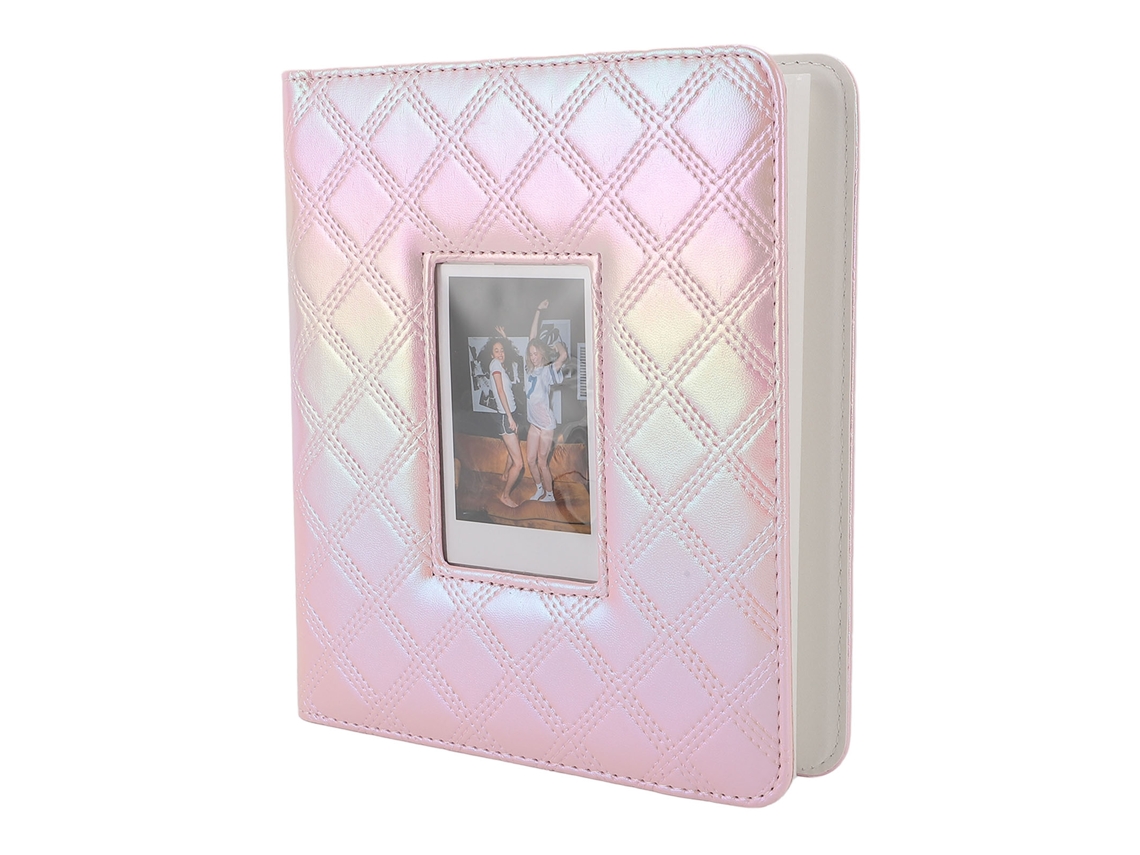 Álbum De Fotos 36 Páginas 288 Bolsillos Cuero Pu Forro Impermeable Pvc 3 Pulgadas Para Tarjetas Entradas Rosa Colorido