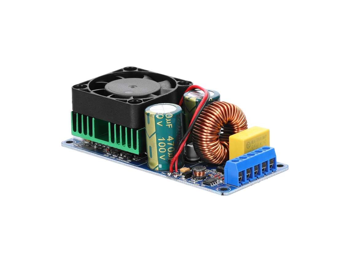 Placa de Amplificador de Potência Digital 500w, IRs2092s, Mono, Classe D, com Ventilador