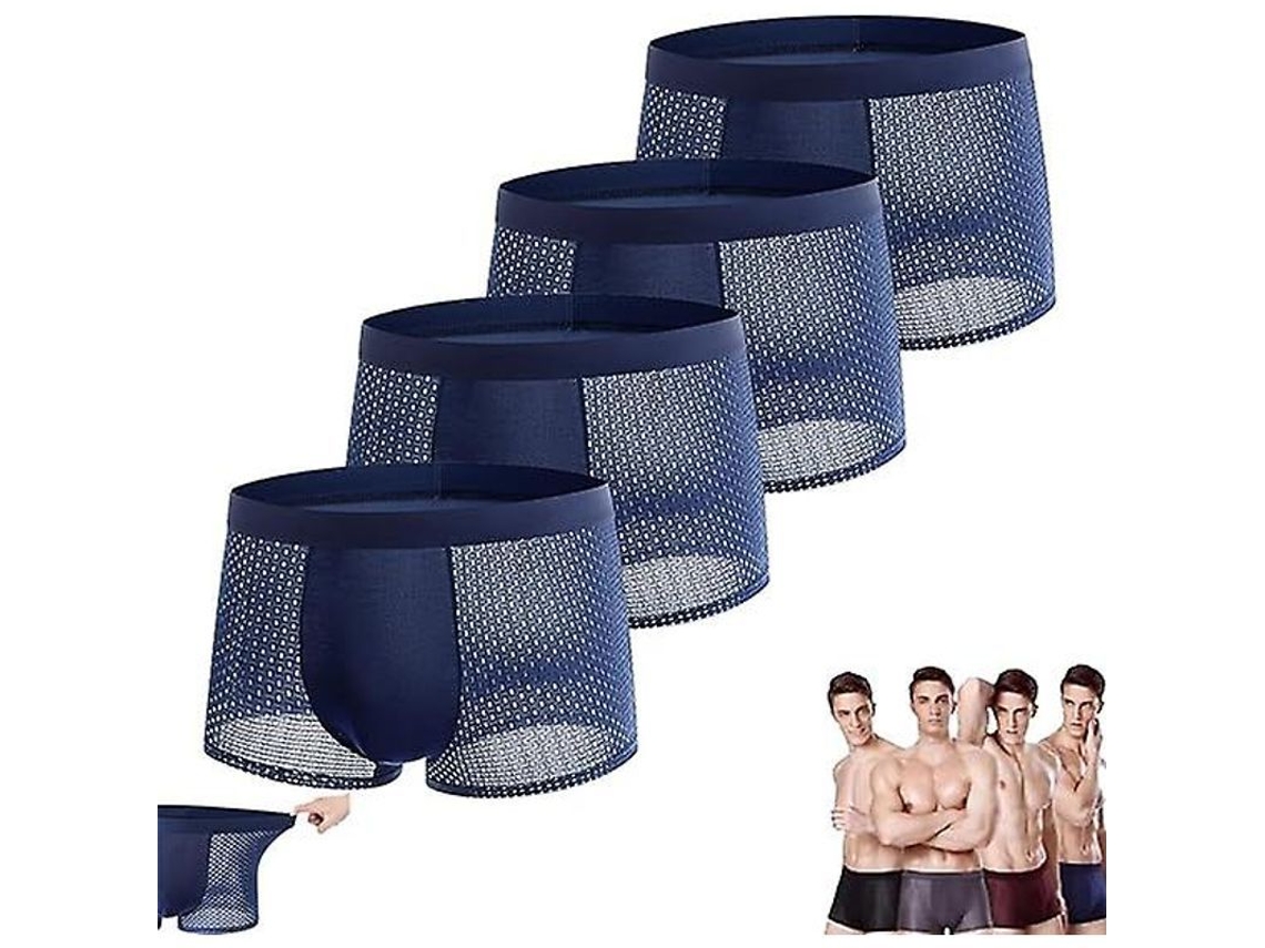 2026 boxer Briefs de Bambú Boxhero para Homens Conforto o Dia Inteiro, Algodão Macio e Respirável, Tamanhos L 4xl