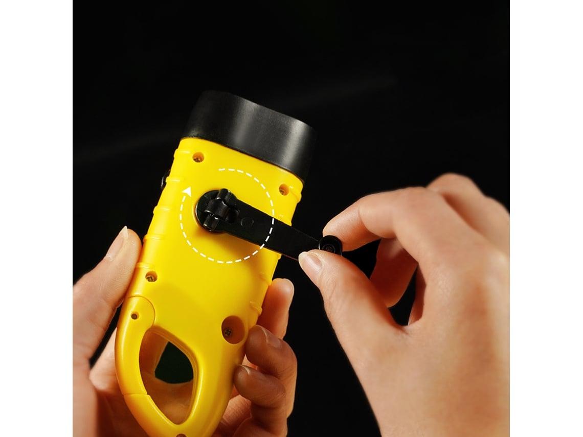 Lanterna Led Recarregável com Manivela e Clip