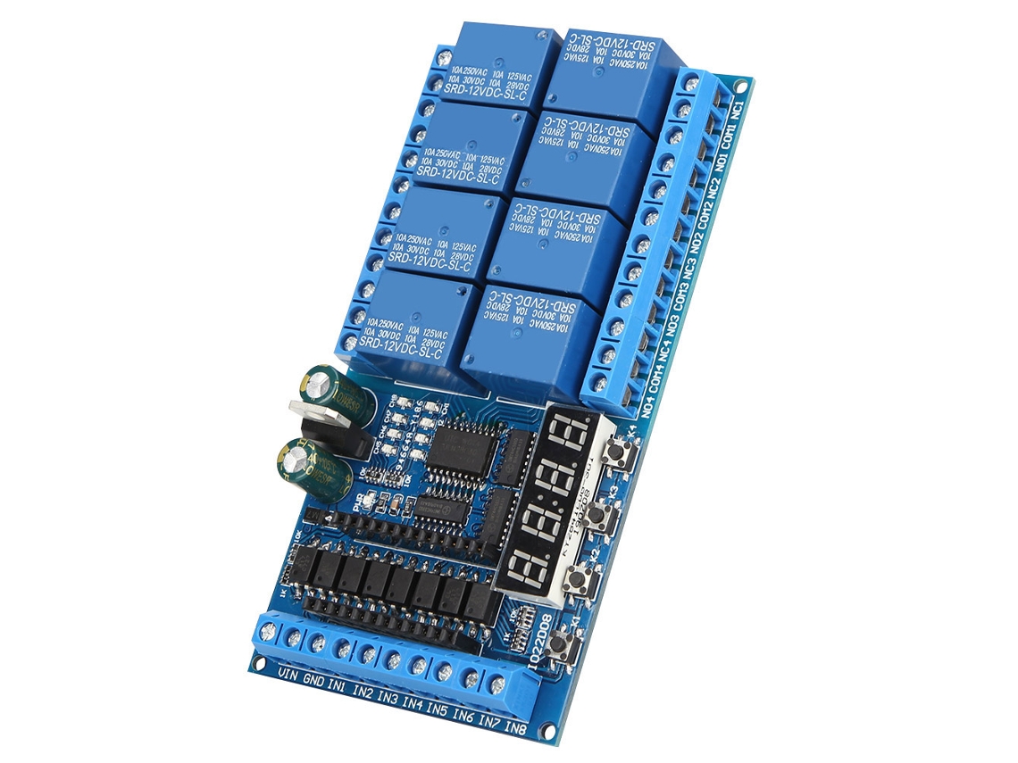 Módulo De Rele Plc Mini Pro 8 Canais 12v