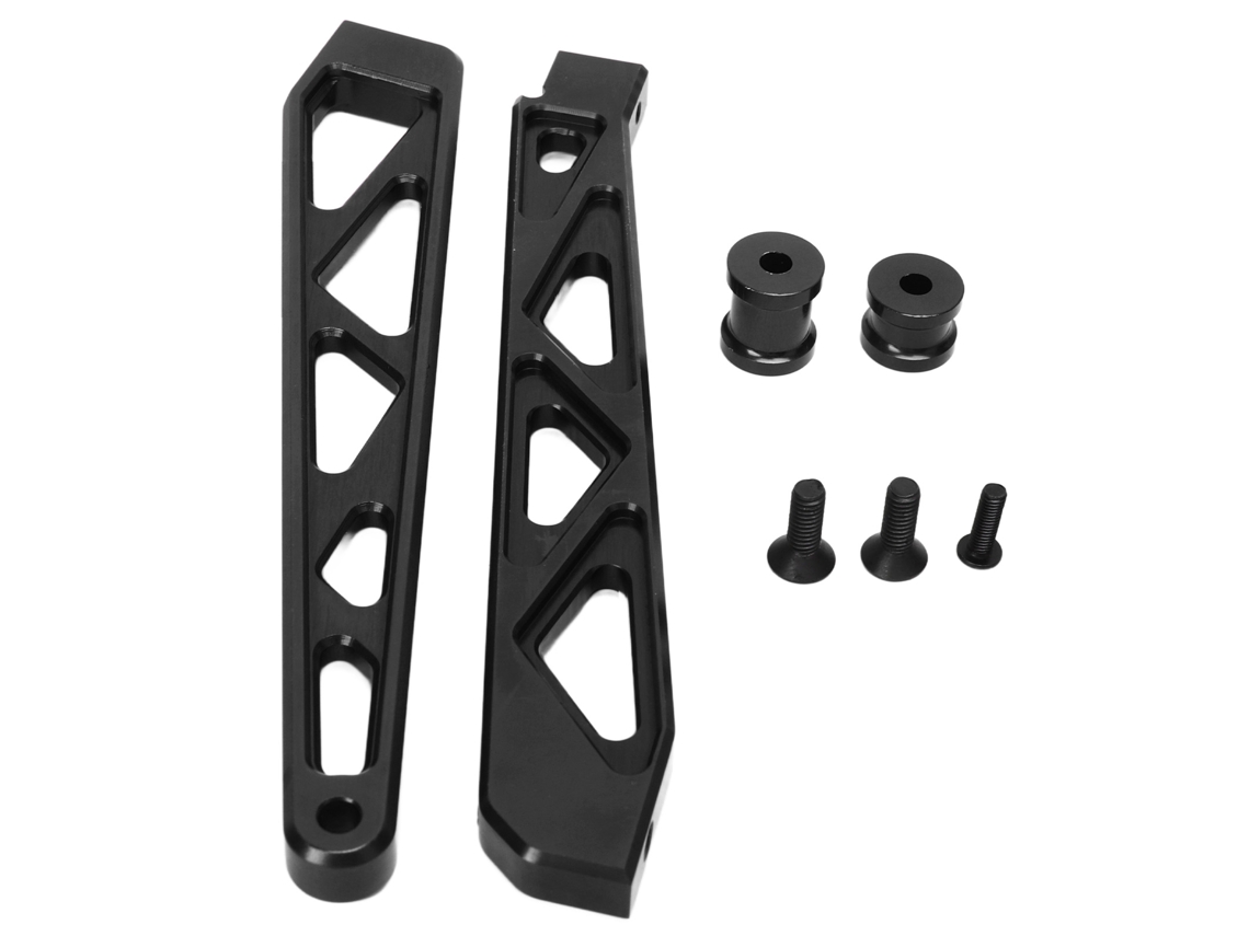 Pieza De Melhoria Do Chassi De Alumínio Dianteiro E Traseiro Para Arrma 1/7 1/8 Carro Rc Preto Suporte Do Chassi