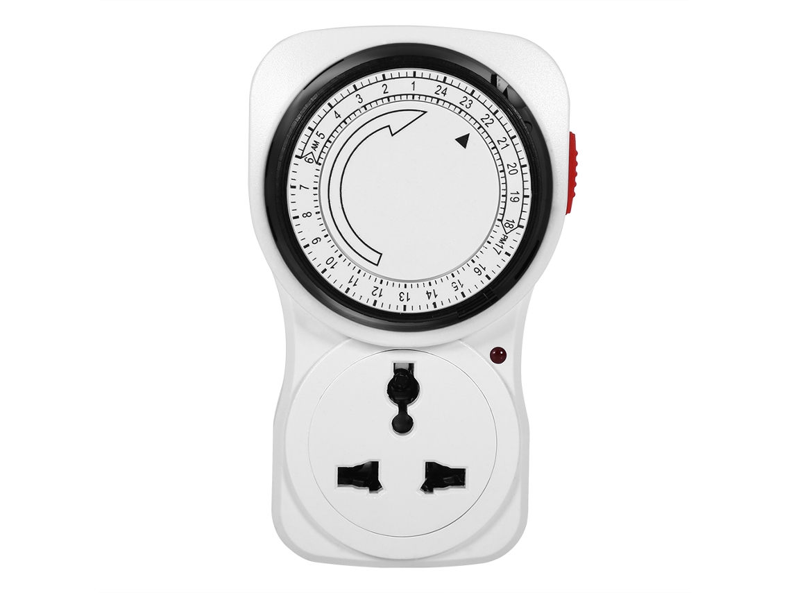 Laxiscreed Temporizador Mecânico Universal Para Tomada, Programação De 24 Horas E Eficiência Energética