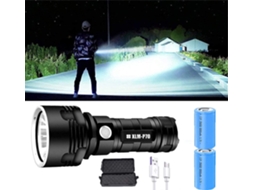 Lanterna P70 3000 10000 Lúmens Led De Alto Desempenho, Preta Aquaforge