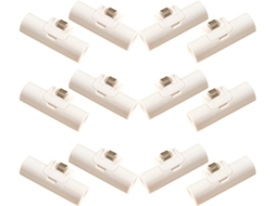 Inoomp Conjunto De 12-presilhas Brancas Em Abs Para Edredons E Lençóis, Antiderrapantes E Seguras Para Tecidos, Ideais