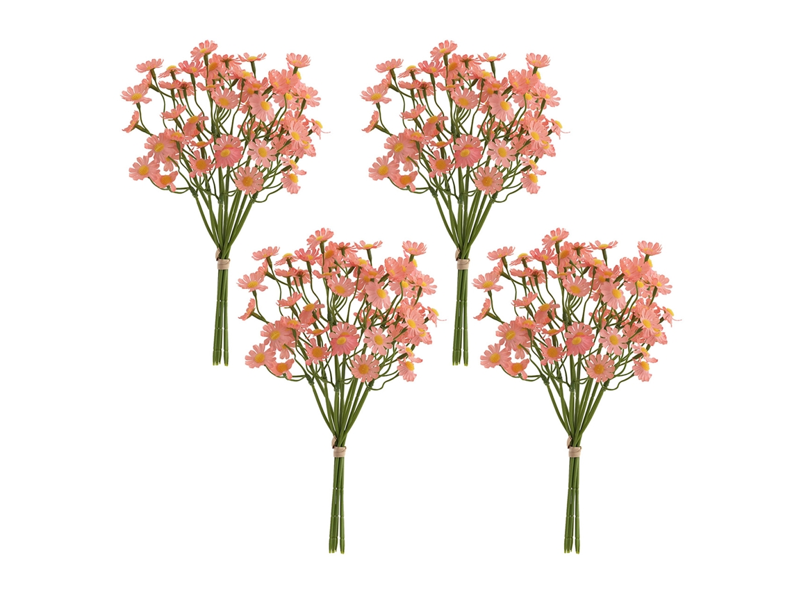 Laxiscreed Pack De 4 Seda Fresca Pequena Para Decoração E Artesanato
