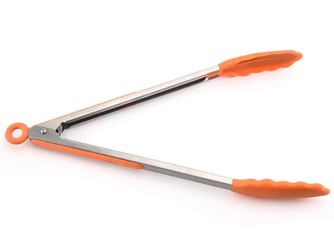 Lurelia Pinça Culinária Inox Silicone 23 Cm Antiaderente Churrasco