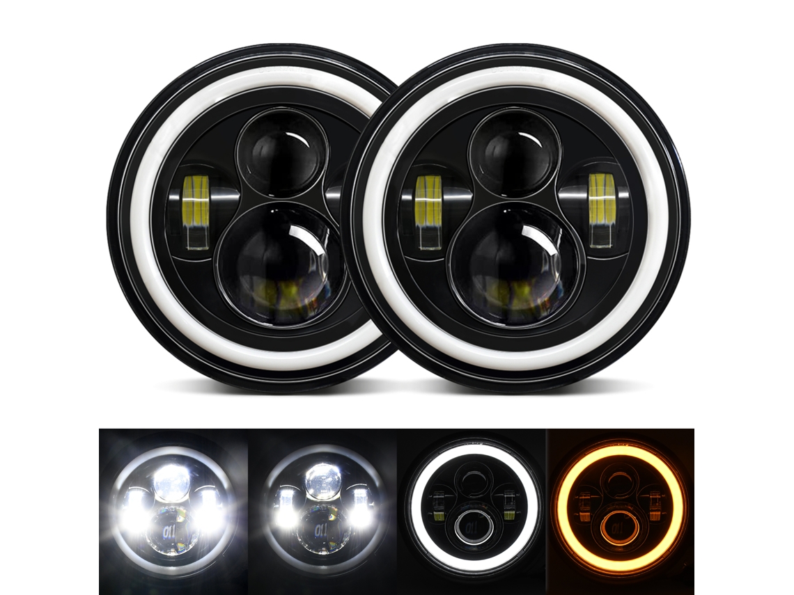 2pcs 7 Inch 140w 6000k Led Headlight For Jeep Wrangler Hummer Chevy Ford