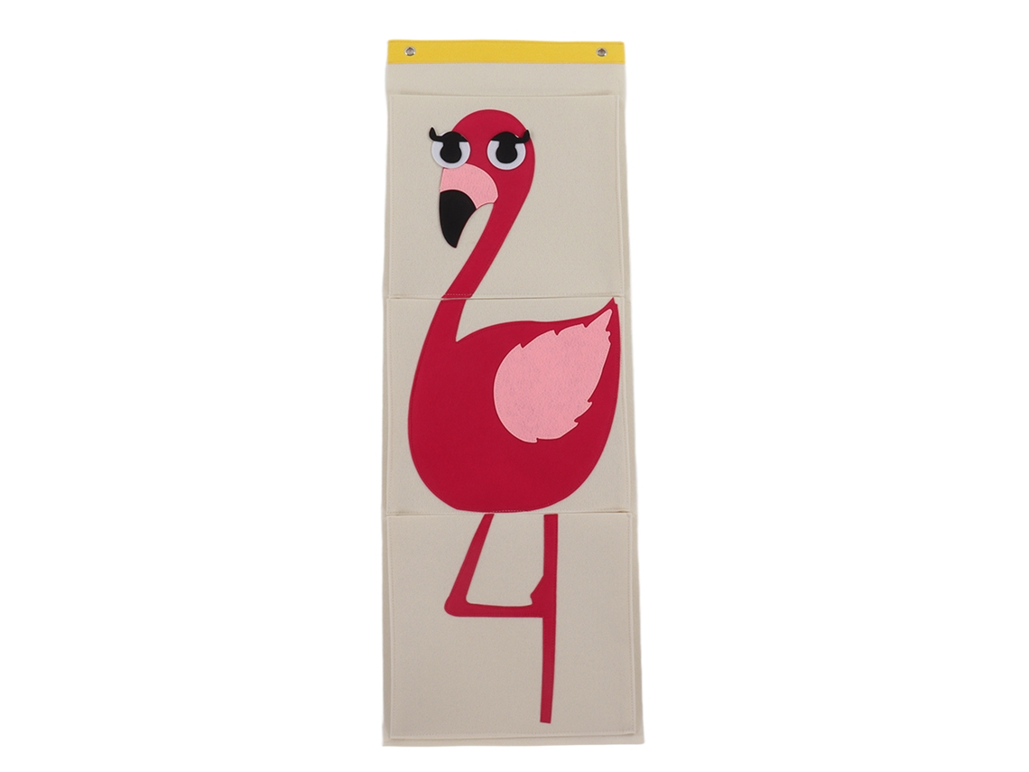 Bolsa de Armazenamento para Parede com 3 Camadas Ganchos Animal 100.7x35cm S/MARCA
