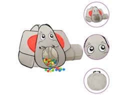 Vidaxl Tenda De Brincar Em Forma De Elefante 174x86x101 Cm Cinzento