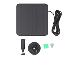 Panel Solar Para Cámara Ring 12w Carga Rápida Ip65 Impermeable Soporte Ajustable Para Ring Spotlight Stick Up Cam Batería Negro
