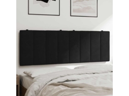 Vidaxl Almofadão De Cabeceira Hanko 140 Cm Veludo Preto