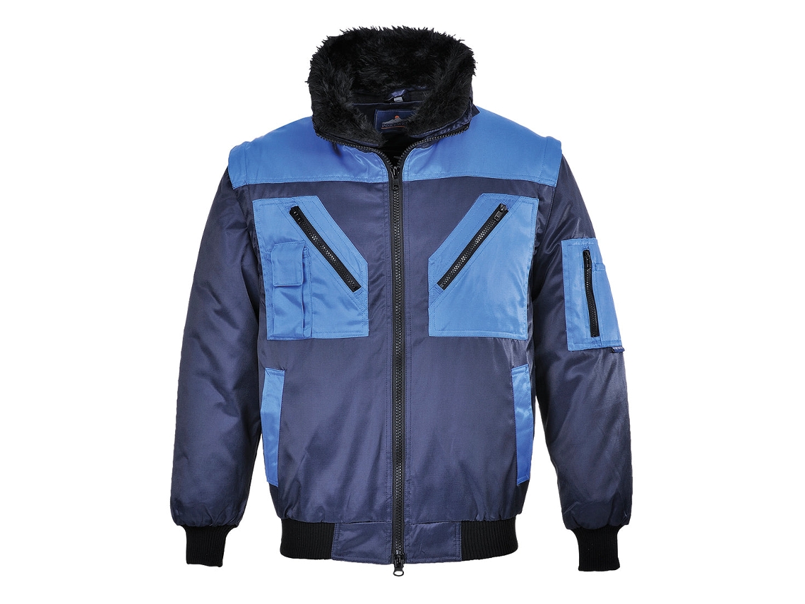Jaqueta Pilot Bicolor Elegância E Versatilidade Para Todos / Azul Marinho / L Portwest