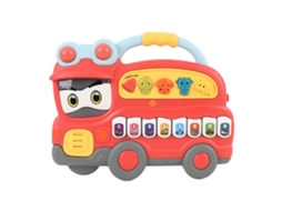 Primerox brinquedo Piano Eletrônico Musical Caminhão de Bombeiros com Luz e Som para Crianças