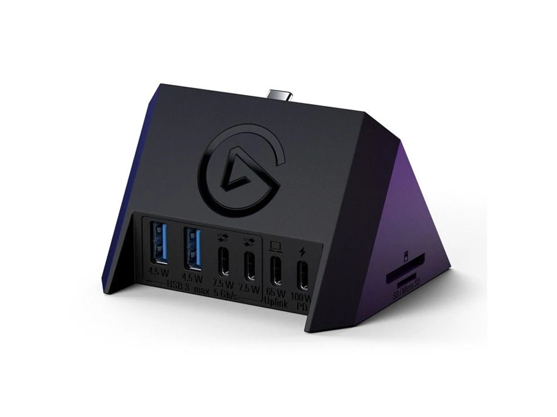 Hub Usb Elgato Hub Usb Para Stream Deck 4 Portas Power Delivery Leitor De Cartão Sd/microsd