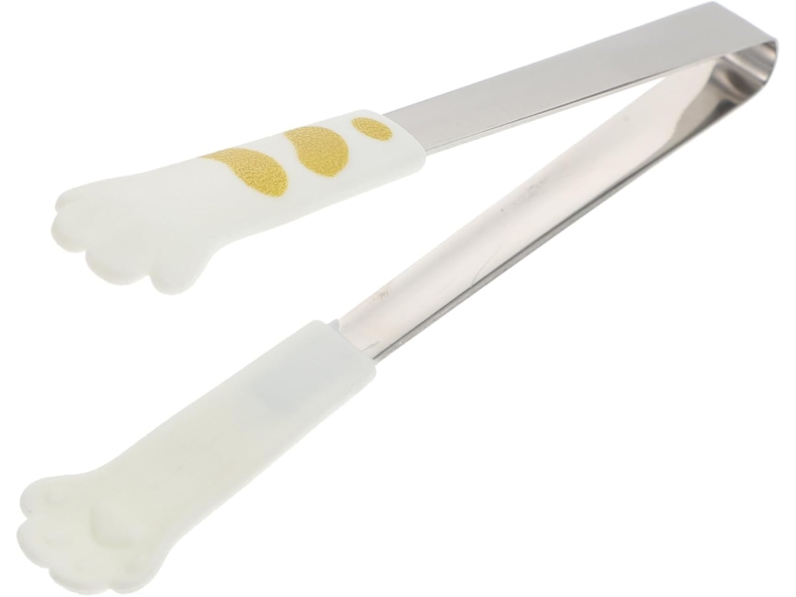 Magiclulu Conjunto De 2 Pinças Resistentes Em Aço Inoxidável Para Petiscos Gato Com Pontas Resina Salada E Bife