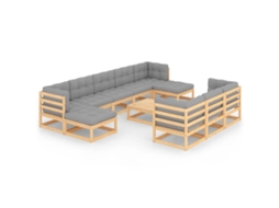 Garden Lounge Set, Garden Lounge Sets Vidaxl Cinzeto Madeira De Pinho (n/a)