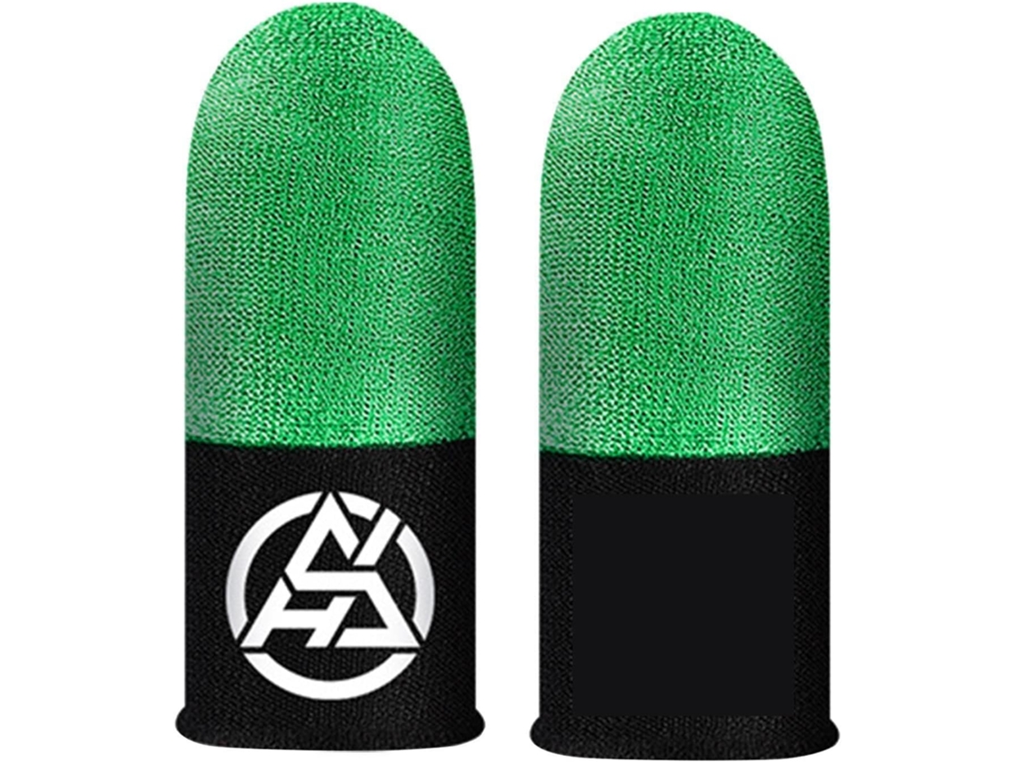 Conjunto De 2 Protetores Dedo Para Jogos Design Moderno Em Fibra Prateada Respirável Controle Suave Da Tela + Desempenho