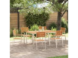 Vidaxl Conjunto De Jantar Para Jardim 7 Pcs