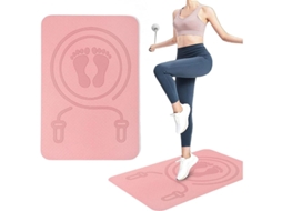 Tapete De Pular Corda 40x60cm Anti-derrapante, Tapete De Yoga Tpe 8mm Com Absorção De Impacto Para Fitness