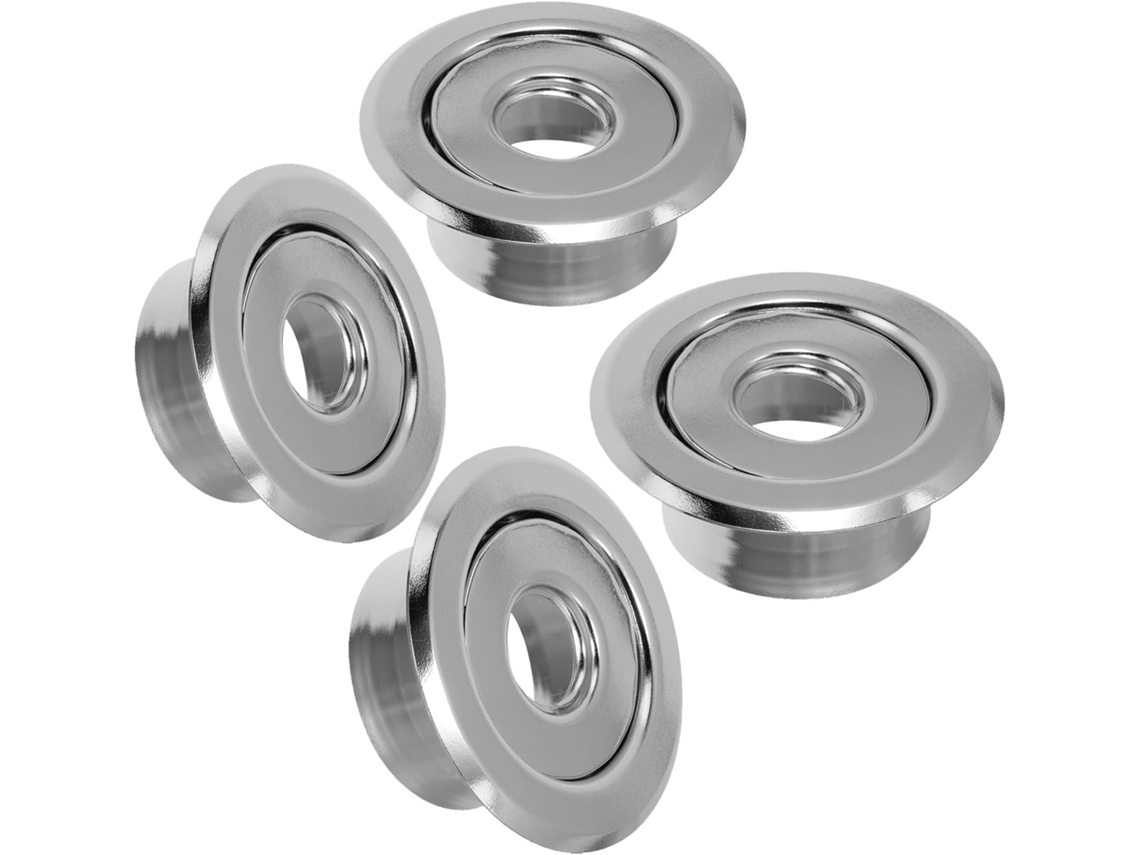 Inoomp Kit de 4 Tampas Cromadas para Sprinklers, Roseta Metálica Embutida de 24mm para Teto, Tampa Decorativa Universal CHABERLU