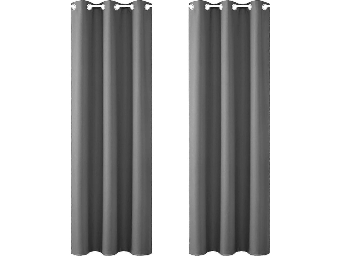 Cortinas Blackout Térmicas Cinza Para Quarto, 42 X 63 Polegadas De Comprimento