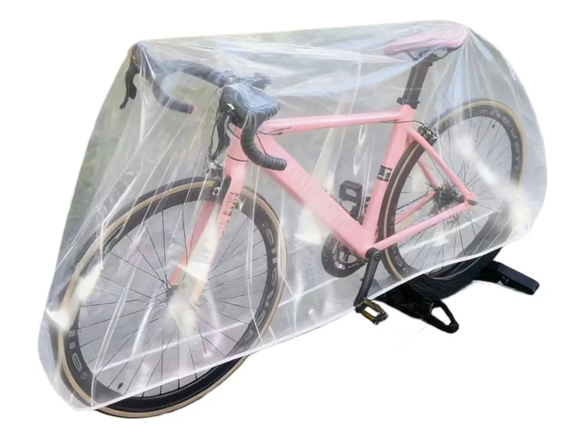 Capa Transparente Para Bicicleta, Protetora Contra Chuva E Poeira.